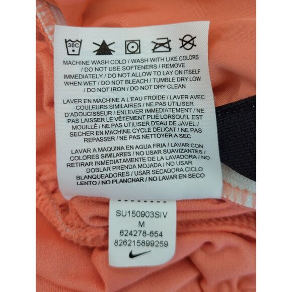 Nike Dri-Fit Women's Size M Salmon Black White Lined Drawstring‎ Running Shorts - Picture 10 of 10